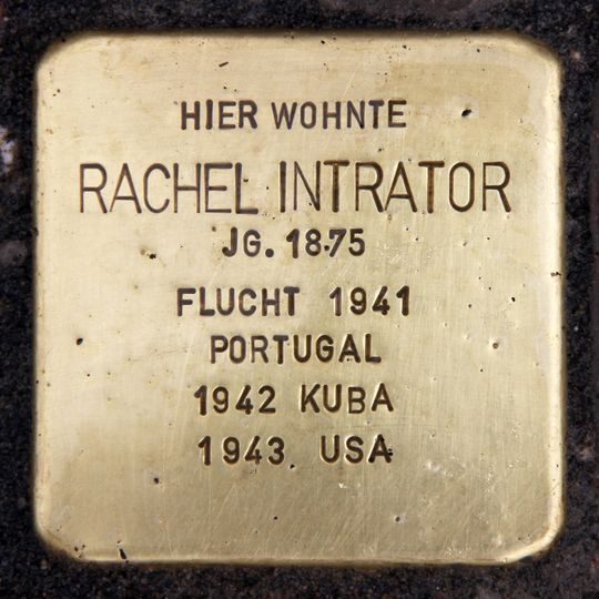 Stolperstein dedicated to Rachel Intrator