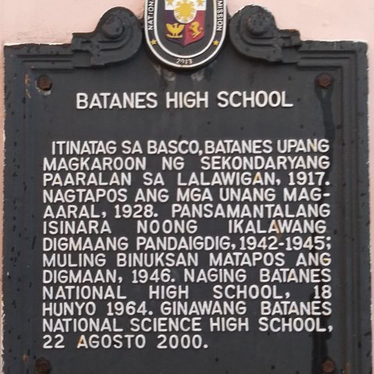 Batanes High School historical marker