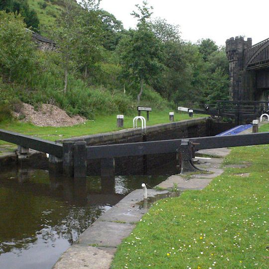 Rochdale Canal Lock 22 Gauxholme Lowest Lock