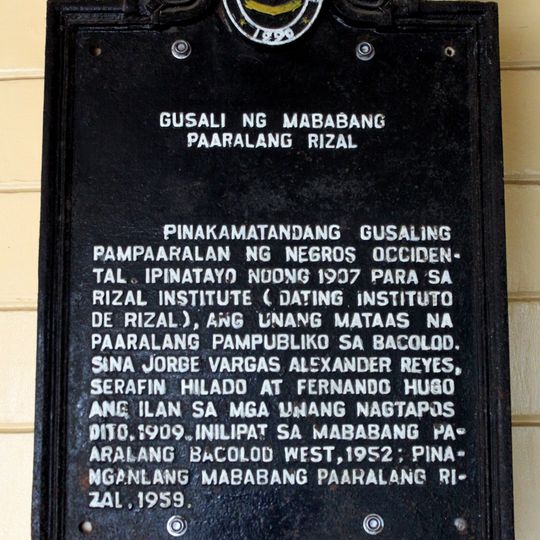 Rizal Elementary School Building historical marker