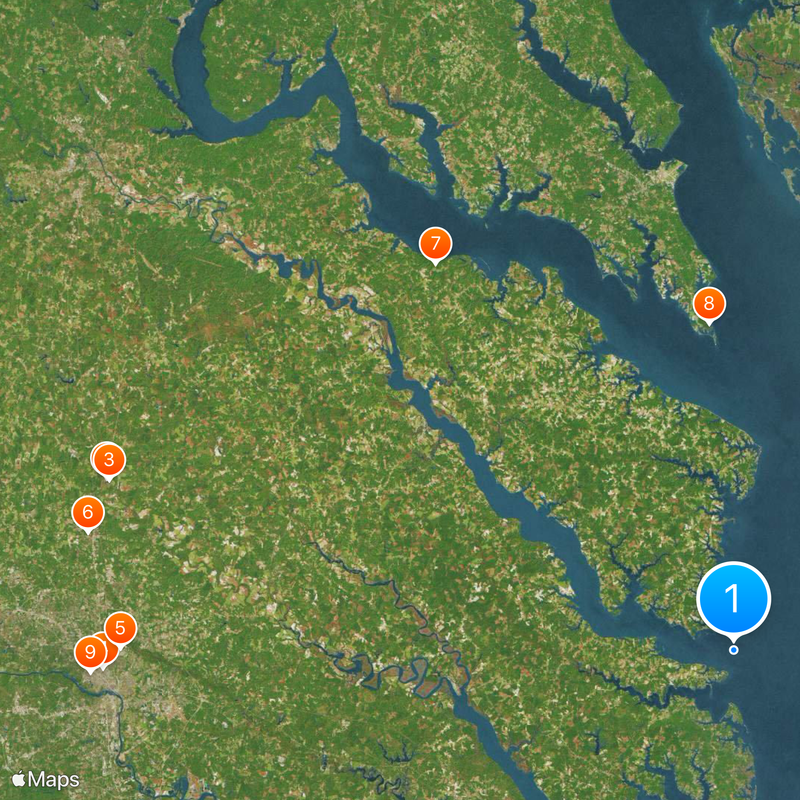 Rappahannock River Map