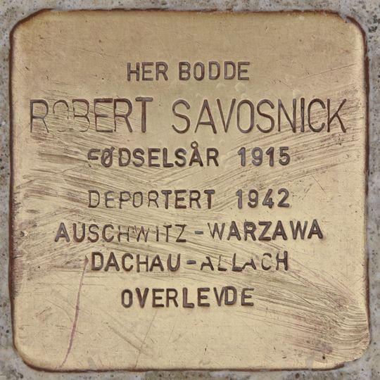 Stolperstein à la mémoire de Robert Savosnick