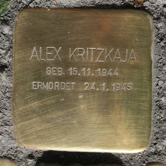 Stolperstein dedicated to Alex Kritzkaja