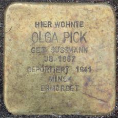 Stolperstein dedicated to Olga Pick