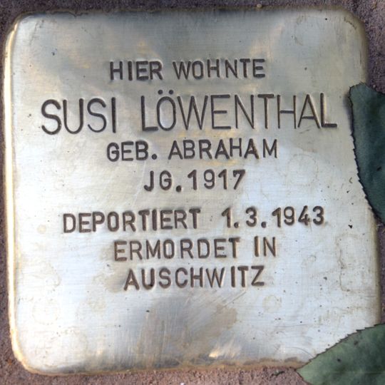 Stolperstein für Susi Löwenthal