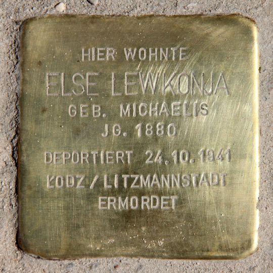 Stolperstein für Else Lewkonja