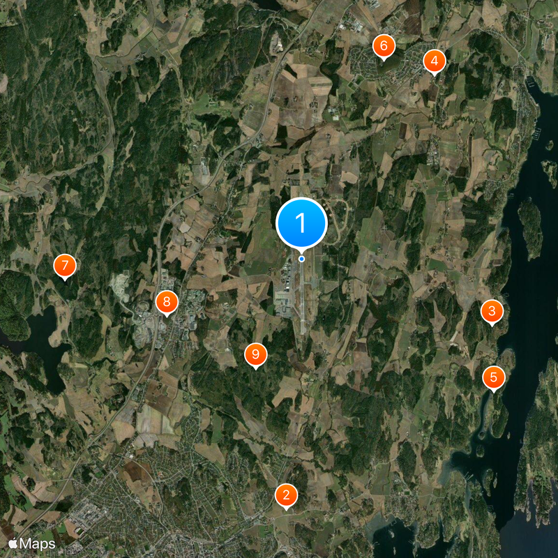 Sandefjord Airport Map