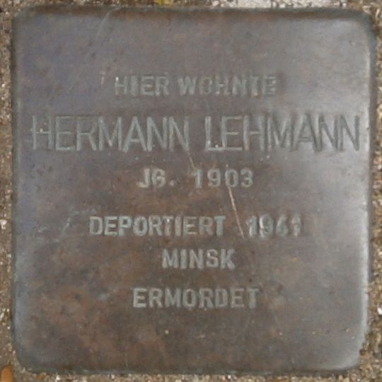 Stolperstein en memoria de Hermann Lehmann