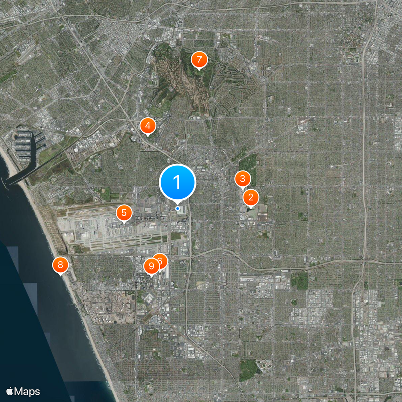 LAX Consolidated Rent-A-Car facility Map