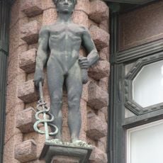 Sculptures on the façade of Wuorio House
