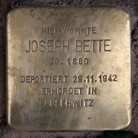 Stolperstein dedicated to Joseph Bette