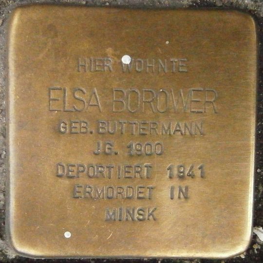 Stolperstein en memoria de Elsa Borower