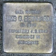 Stolperstein à la mémoire de Hans G. Bernhardt