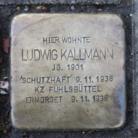 Stolperstein en memoria de Ludwig Kallmann