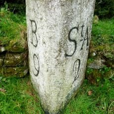 Milestone In Front Of The Wheal Martyn China Clay Museum (Museum Not Included)