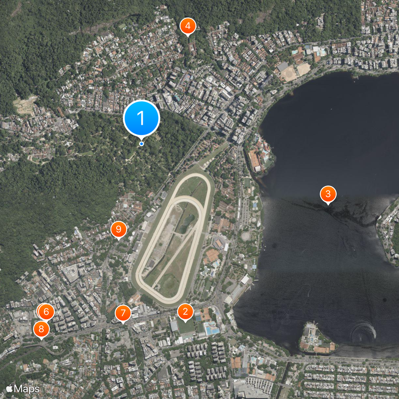 Giardino botanico di Rio de Janeiro Mappa