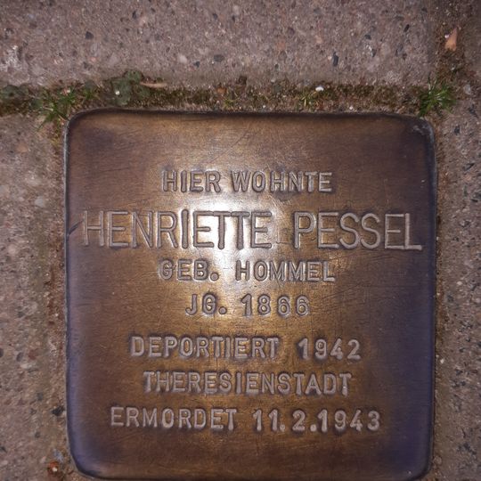 Stolperstein dedicated to Henriette Pessel