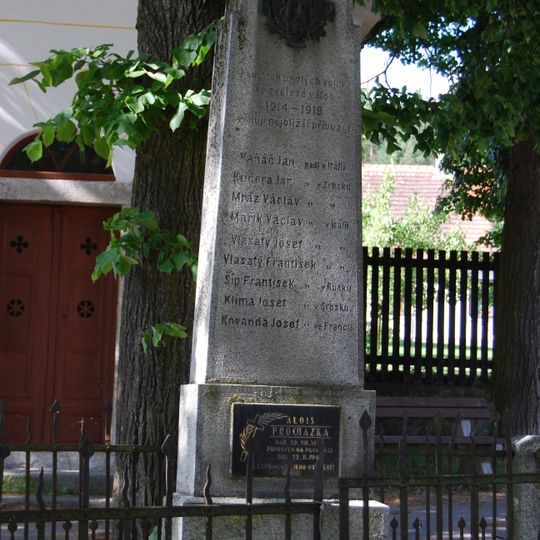 World Wars memorial in Lučkovice