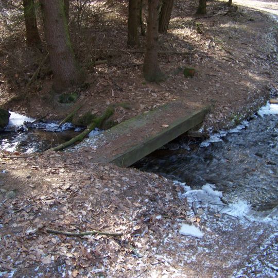 Footbridge over the Stěžovský potok east of Dalskabáty