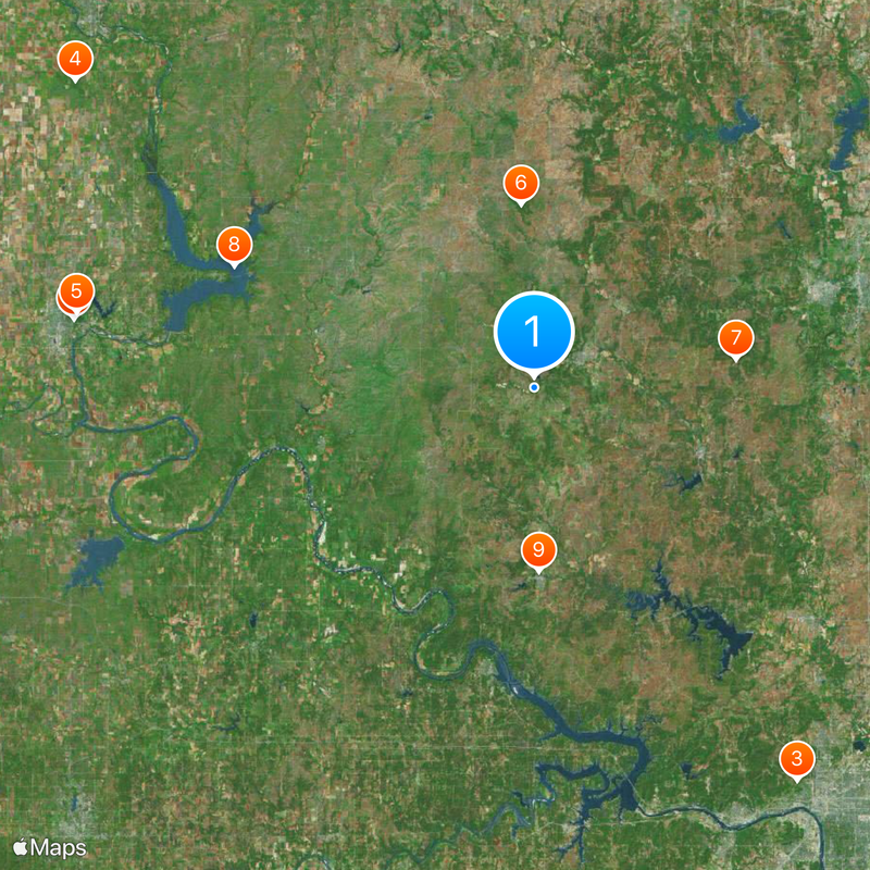 Comté d'Osage Carte