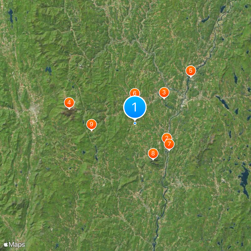 Condado de Windsor Mapa
