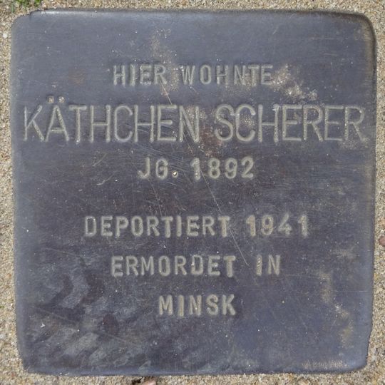 Stolperstein à la mémoire de Käthchen Scherer