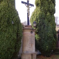 Metal cross at the Holy Trinity Church in Hostinné