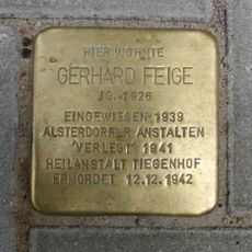 Stolperstein en memoria de Gerhard Feige