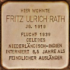 Stolperstein dedicated to Fritz Ulrich Rath
