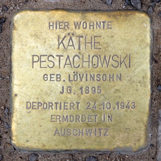 Stolperstein en memoria de Käthe Pestachowski