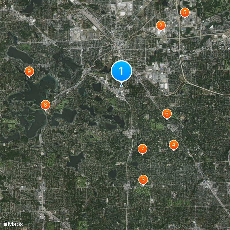 Michigan sudorientale Mappa