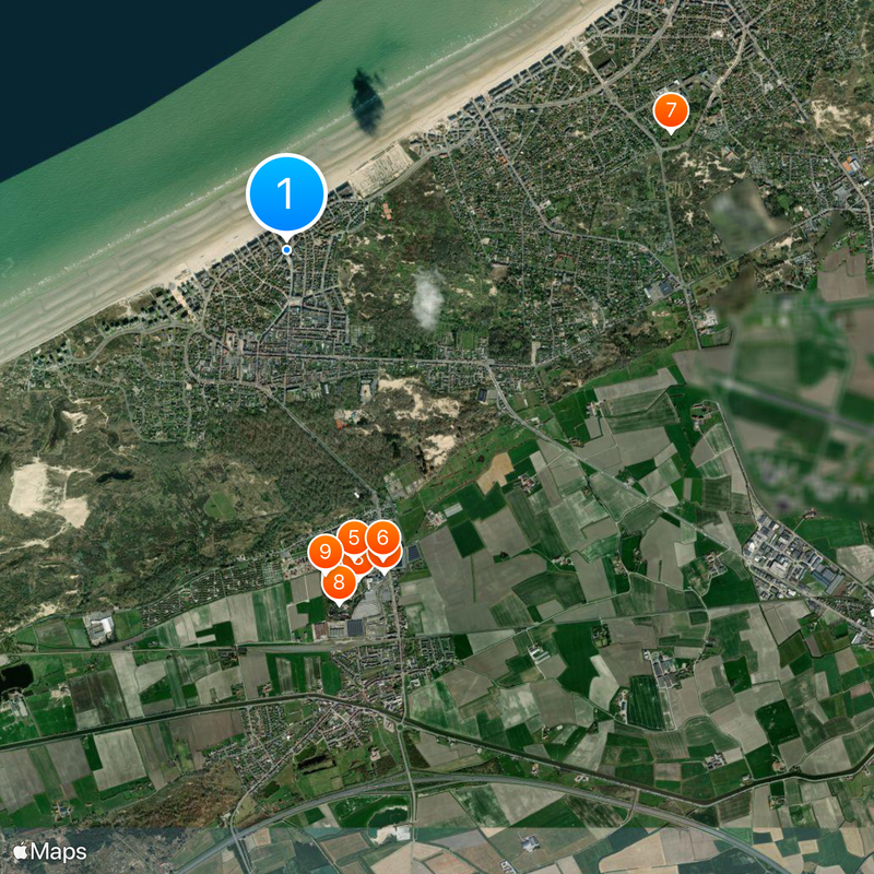 De Panne Mapa