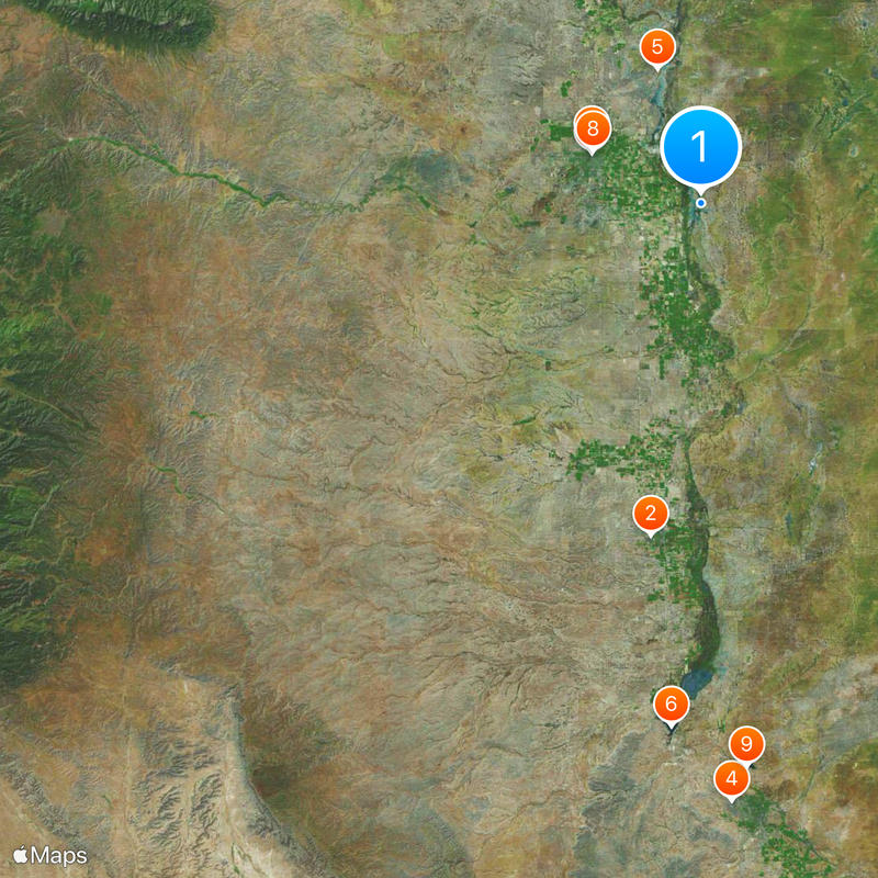 Bottomless Lakes State Park Map