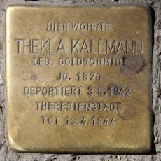 Stolperstein dedicated to Thekla Kallmann