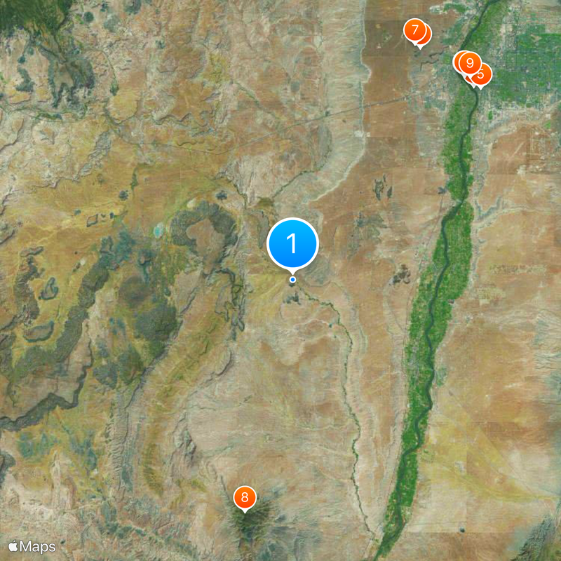 Los Lunas Decalogue Stone Map