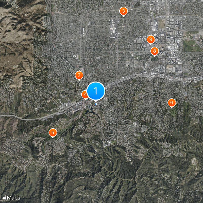 Motion Picture & Television Fund Map
