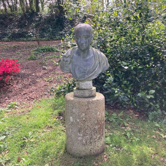 Lead bust to south east of Prideaux Place