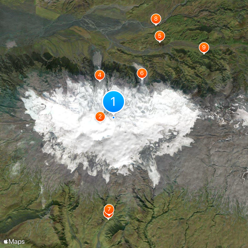 Eyjafjallajökull Carte
