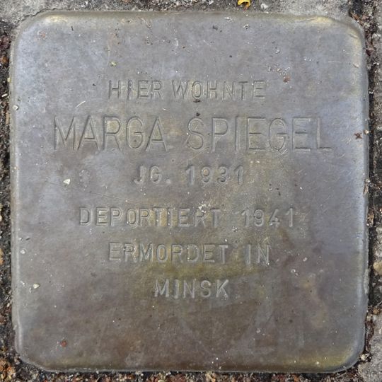 Stolperstein dedicated to Marga Spiegel