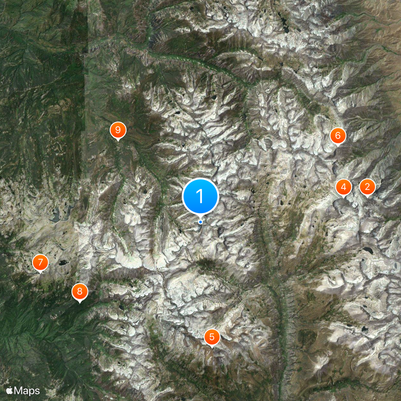 Parcs nationaux de Sequoia et Kings Canyon Carte