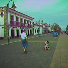 Casa com Teto Pintado
