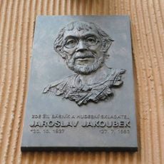Pamětní deska Jaroslavu Jakoubkovi v Mánesově ulici v Praze