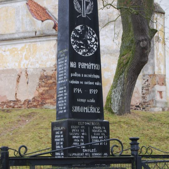 World War I memorial in Sudoměřice u Bechyně