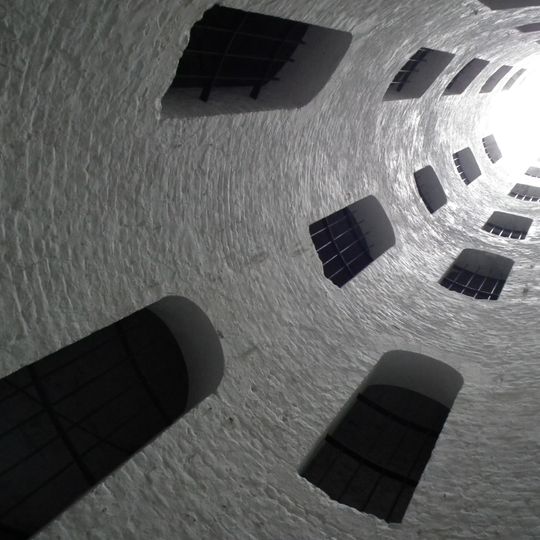 Grand Shaft Stairs And Attached Railings