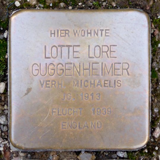 Stolperstein en memoria de Lotte Lore Guggenheimer