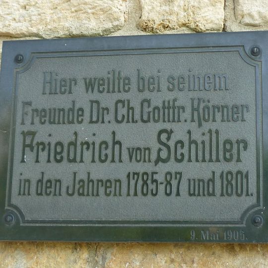 Gedenktafel an Friedrich Schiller