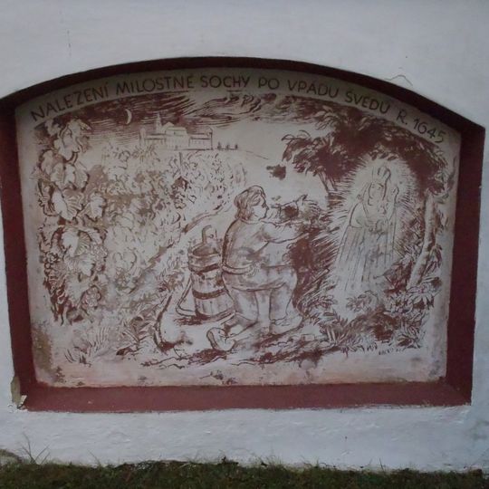 Nalezení milostné sochy po vpádu Švédů r. 1645