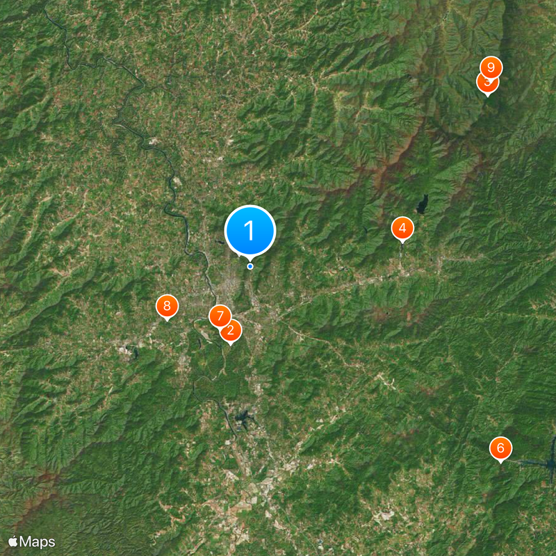 Comté de Buncombe Carte