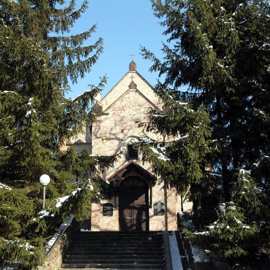 Zespół kościoła ewangelickiego, ob. rzym.-kat. Matki Bożej Królowej Korony Polskiej