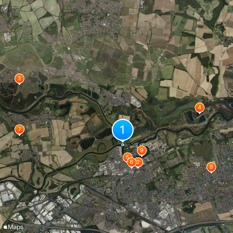 River Calder Map